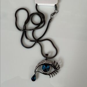 Mystic Blue Eye Pendant Necklace